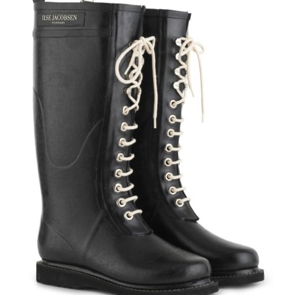 Ilse Jacobsen Shoes - Ilse Jacobsen Black Long Rubberboot